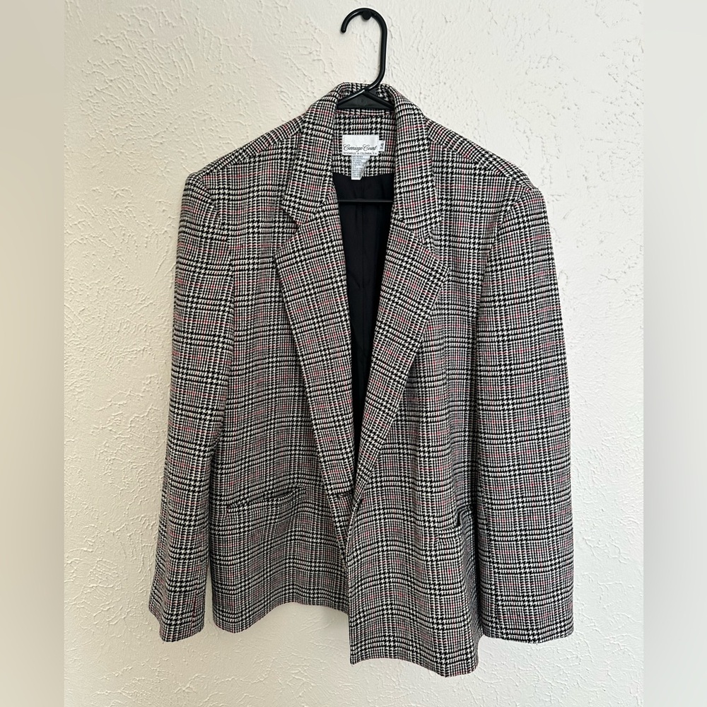 Plaid elegant blazer